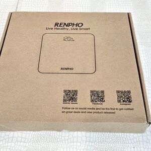 New factory sealed Renpho ES-26 R Black LED Display Smart Step On Digita…